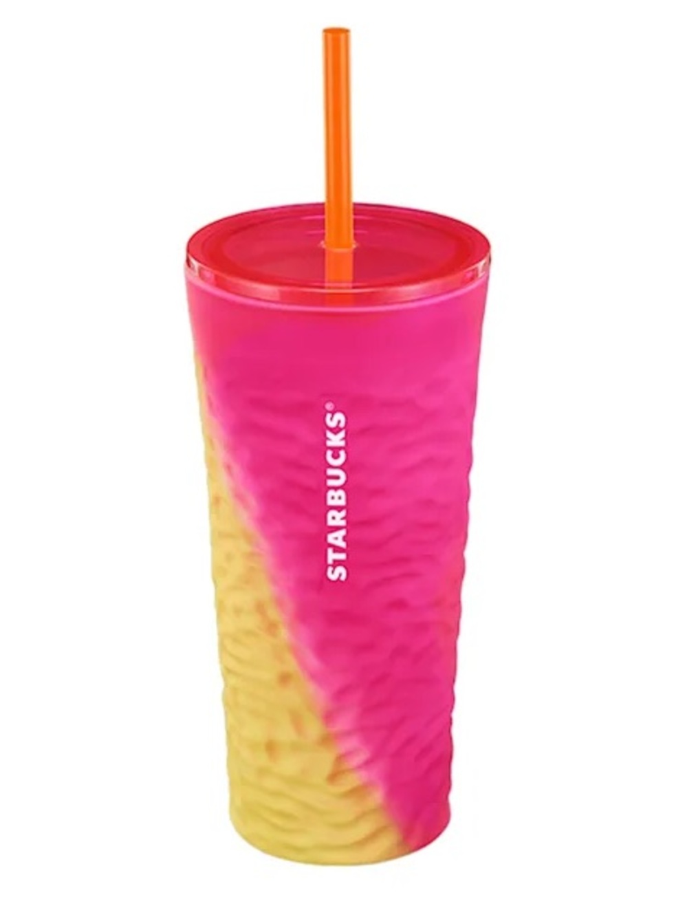 Starbucks Fuschia & Yellow Colour Changing Cold Cup - 18 oz.
